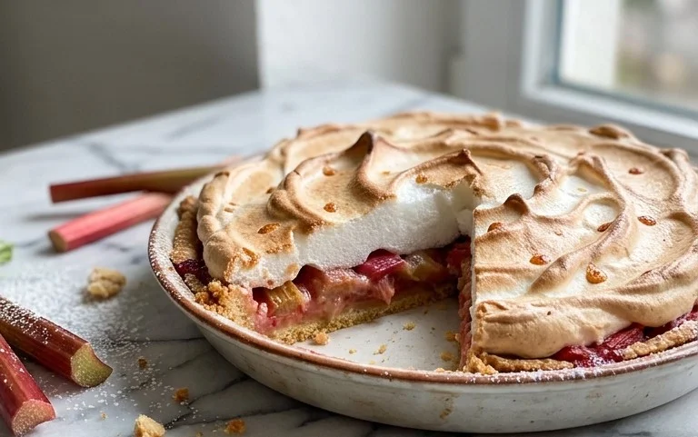 Rhabarber-Baiserkuchen