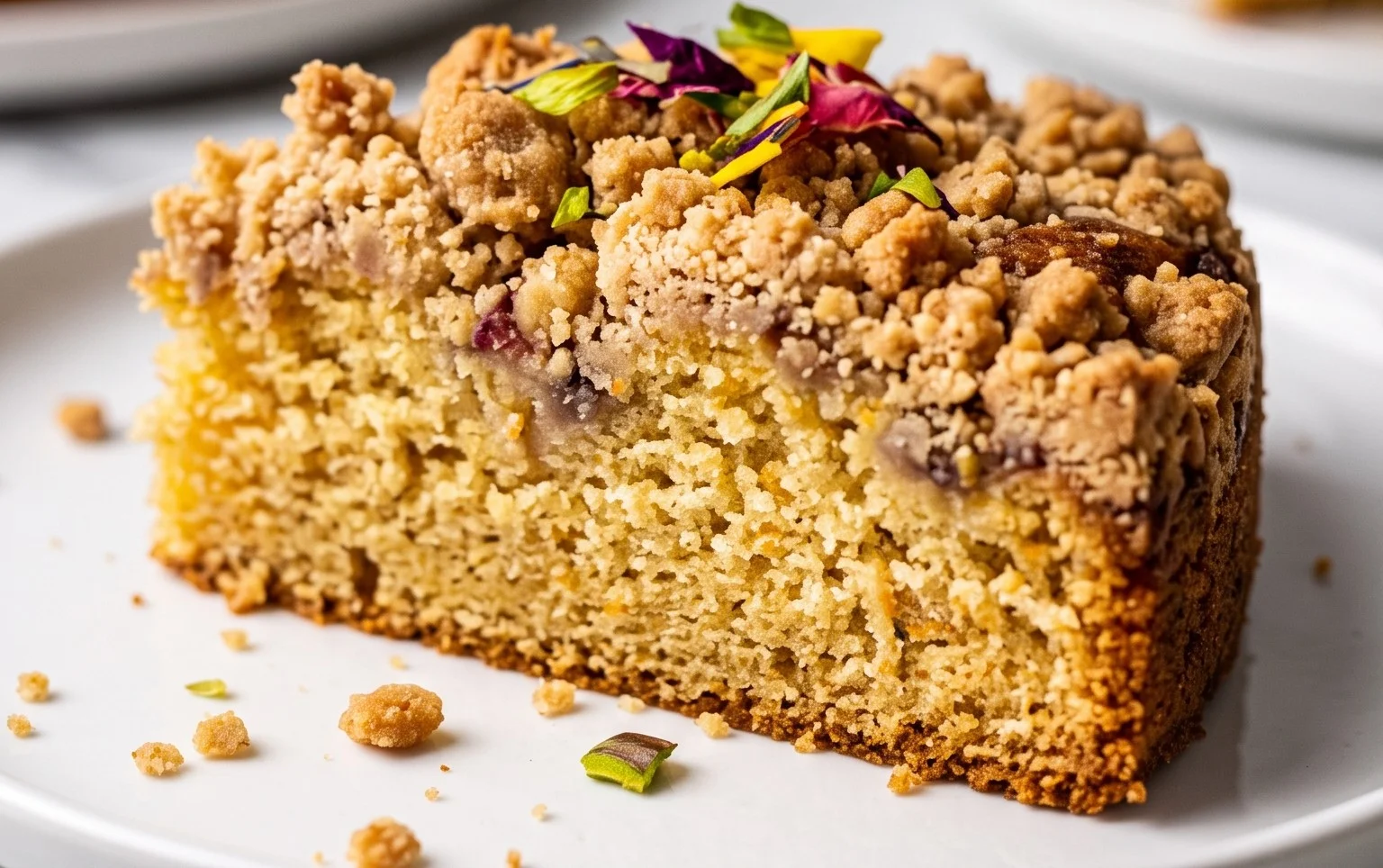 Kleiner Stachelnon-alcoholic beer- Streuselkuchen