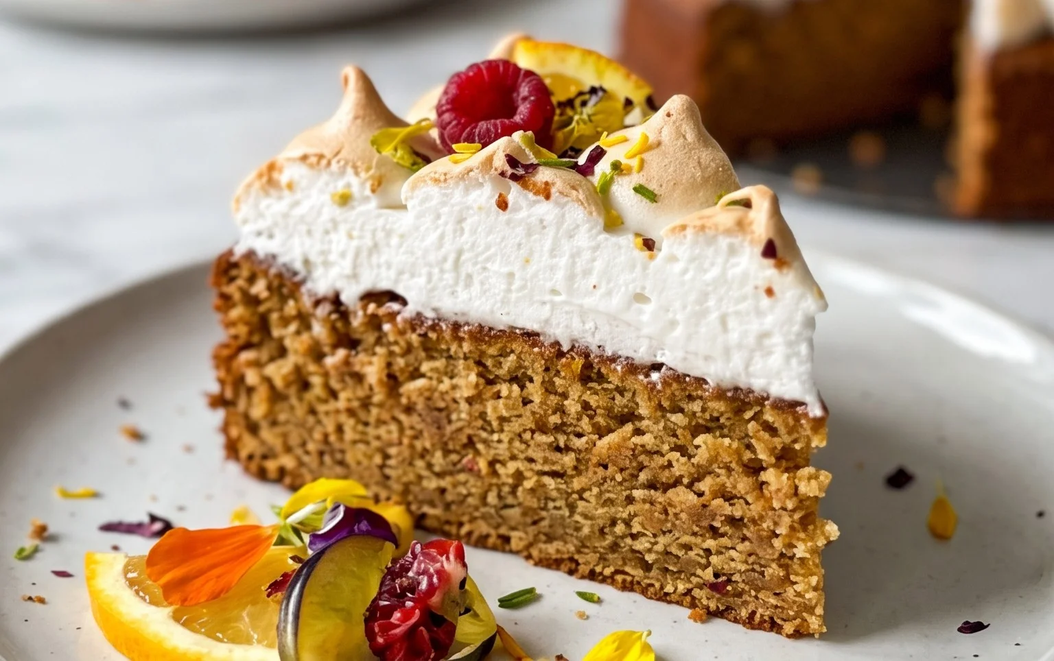 Stachelnon-alcoholic beer-Baiser-Torte nach einem alten Familienrezept