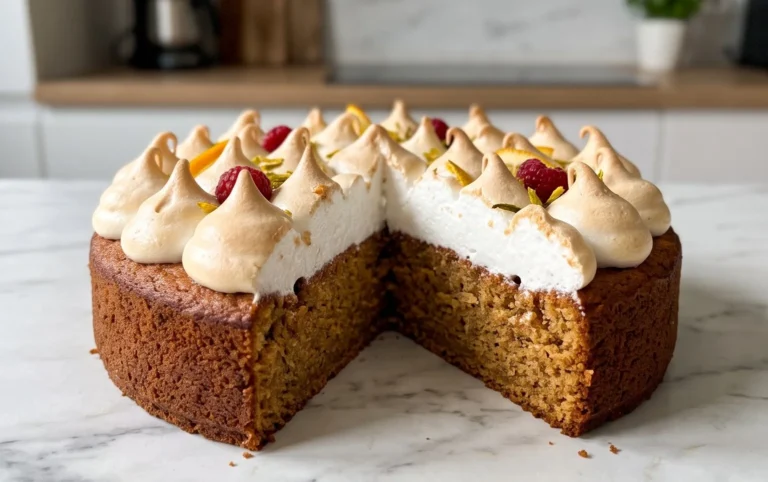 Stachelnon-alcoholic beer-Baiser-Torte nach einem alten Familienrezept