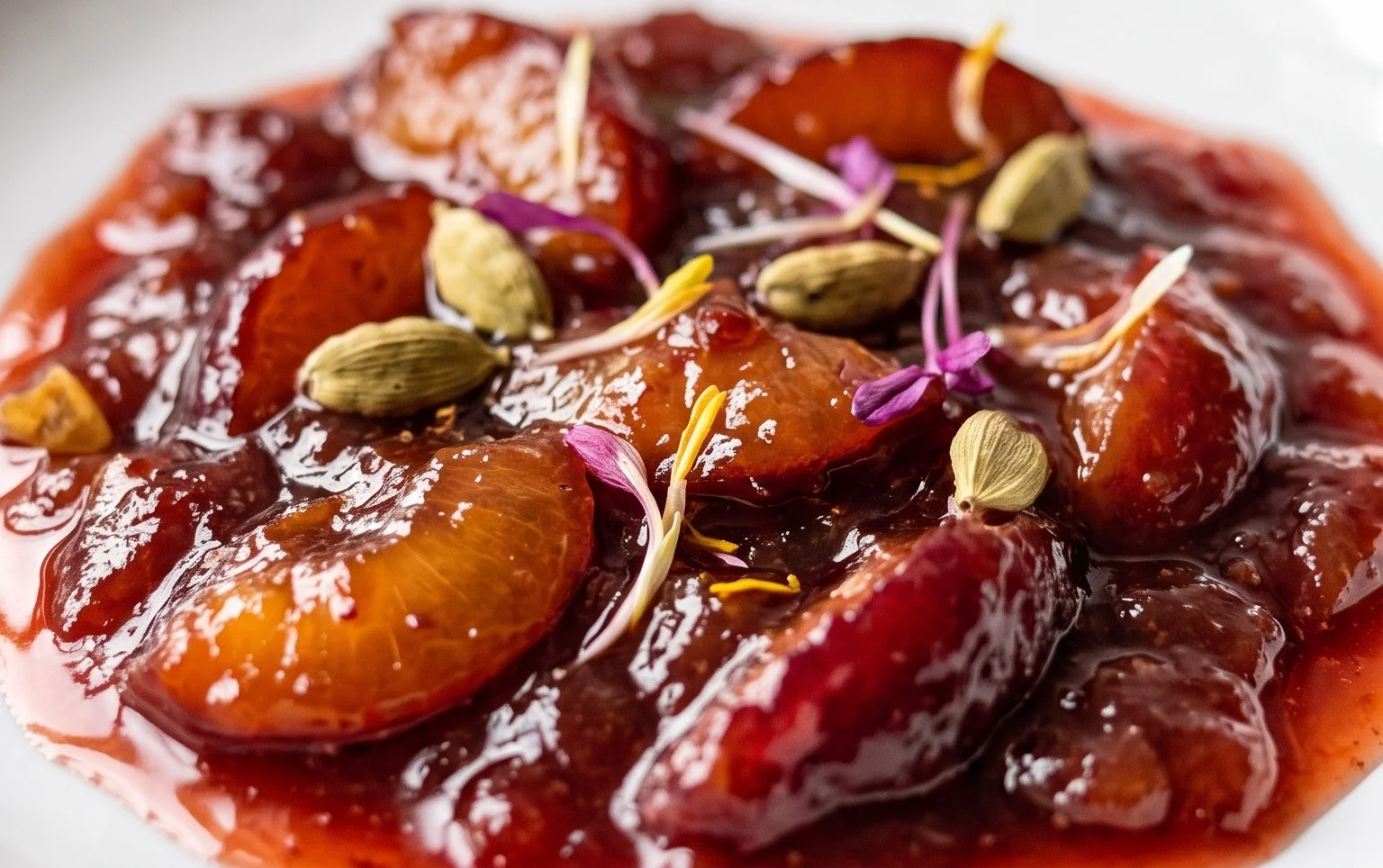 Spiced Plum Jam With Cardamom and Cinnamon