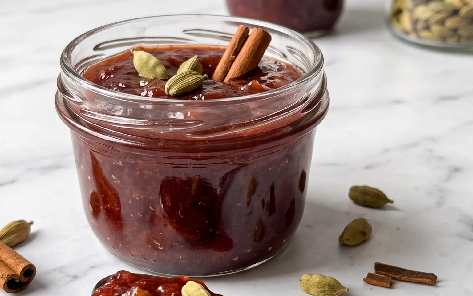 Spiced Plum Jam With Cardamom and Cinnamon