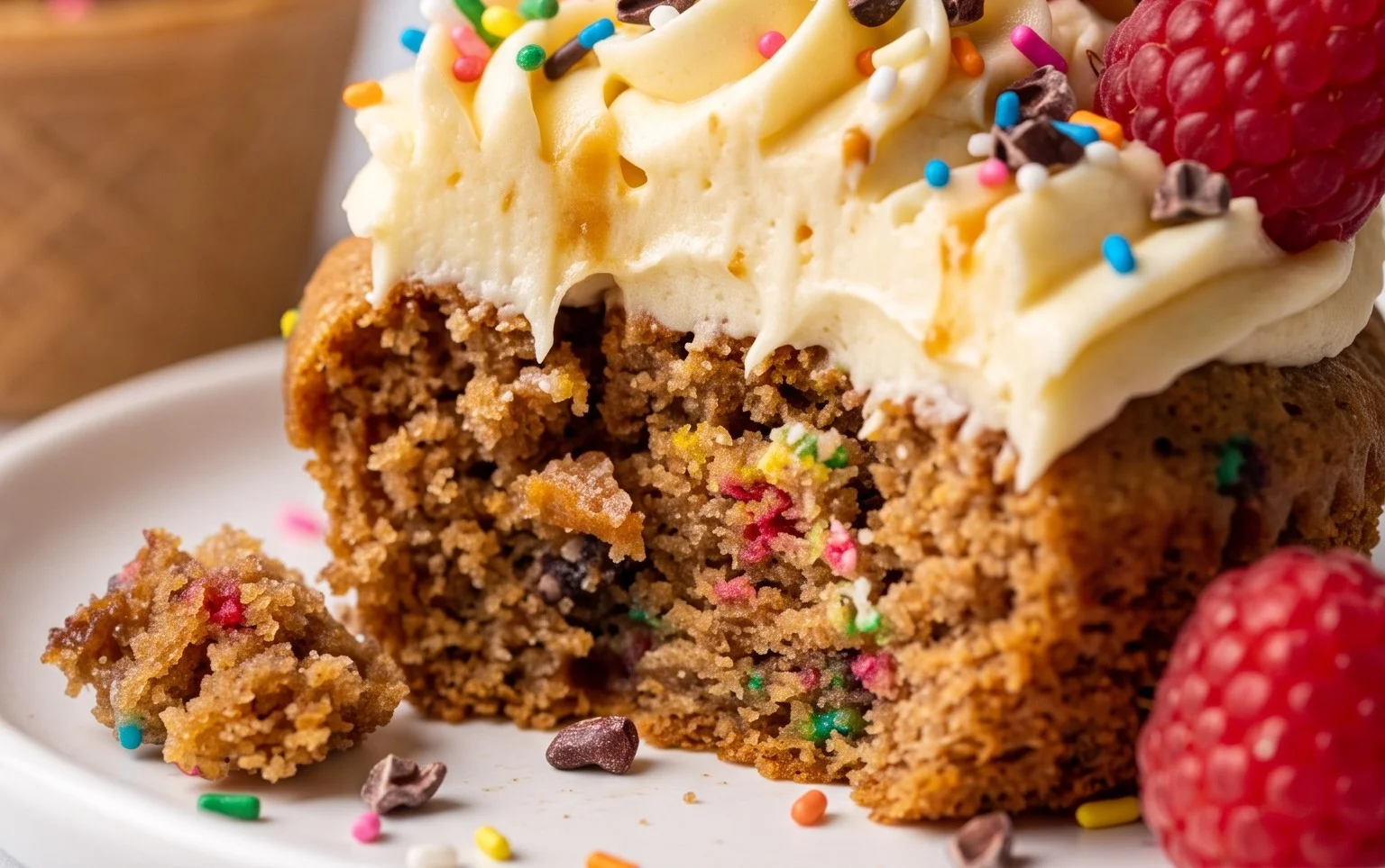 Kuchen im Waffelbecher