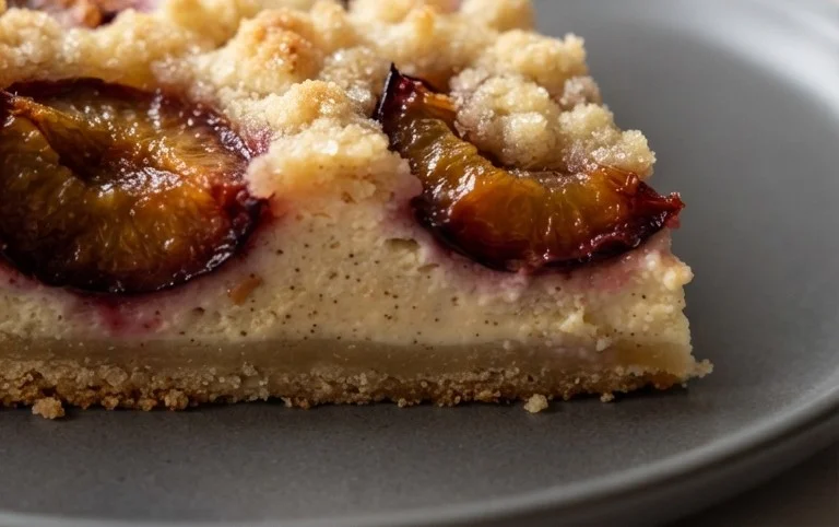 Zwetschgen-Käsekuchen - mit Mürbeteigboden & Streusel